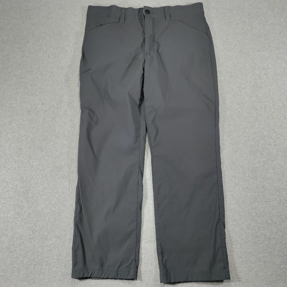 Orvis Mens 36x29 Gray Stretch Nylon Spandex Performance Pants Travel Golf